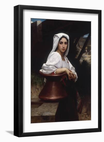 Young Italian Girl Drawing Water From A Well, 1871-William Adolphe Bouguereau-Framed Giclee Print