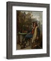 Young Italian Street Musician, C.1877-Thomas Couture-Framed Giclee Print