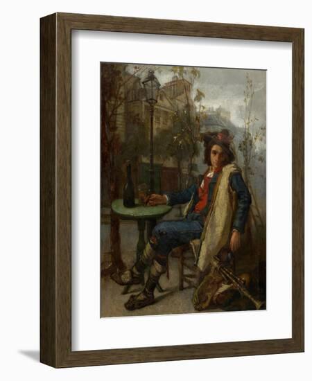 Young Italian Street Musician, C.1877-Thomas Couture-Framed Giclee Print