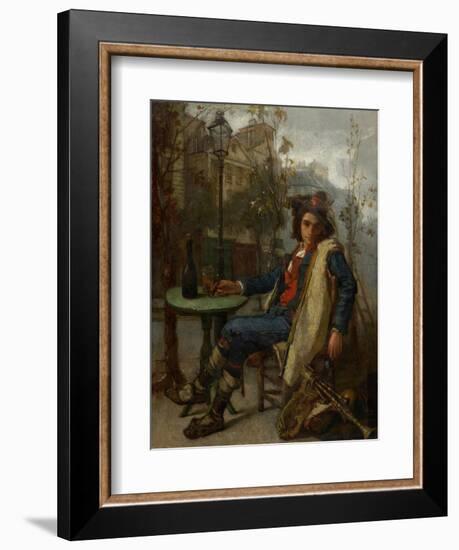 Young Italian Street Musician, C.1877-Thomas Couture-Framed Giclee Print