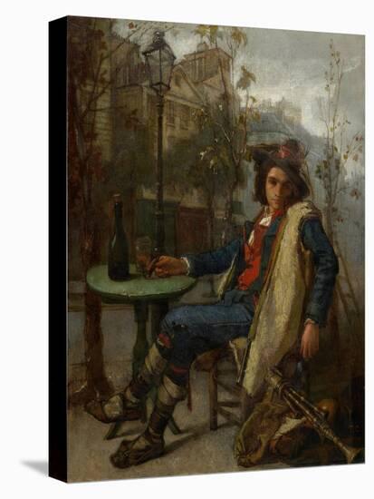 Young Italian Street Musician, C.1877-Thomas Couture-Stretched Canvas