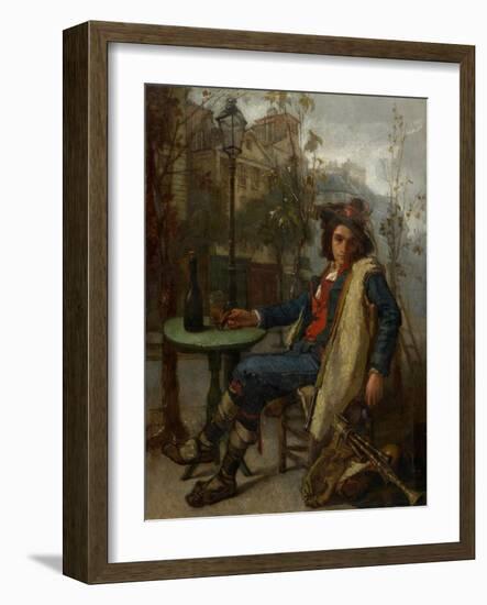 Young Italian Street Musician, C.1877-Thomas Couture-Framed Giclee Print