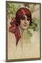 Young Italian Woman in a Red Headscarf-T Corbello-Mounted Art Print