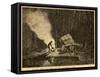 Young James Polk as Cook at His Father's Camp, 1800s-null-Framed Stretched Canvas