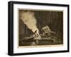 Young James Polk as Cook at His Father's Camp, 1800s-null-Framed Art Print
