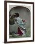 Young Japanese Girl in the Rain, c.1900-Japanese Photographer-Framed Photographic Print