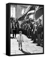 Young John Kennedy Jr, the President's Son, 'Inspects' the Honor Guard-null-Framed Stretched Canvas