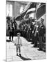 Young John Kennedy Jr, the President's Son, 'Inspects' the Honor Guard-null-Mounted Photo