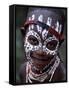 Young Karo Girl Shows Off Her Attractive Make Up, Omo River, Southwestern Ethiopia-John Warburton-lee-Framed Stretched Canvas