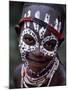 Young Karo Girl Shows Off Her Attractive Make Up, Omo River, Southwestern Ethiopia-John Warburton-lee-Mounted Photographic Print