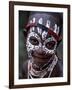 Young Karo Girl Shows Off Her Attractive Make Up, Omo River, Southwestern Ethiopia-John Warburton-lee-Framed Photographic Print