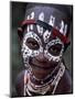 Young Karo Girl Shows Off Her Attractive Make Up, Omo River, Southwestern Ethiopia-John Warburton-lee-Mounted Premium Photographic Print