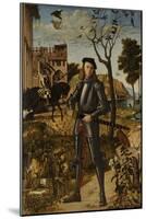 Young Knight in a Landscape, 1510-Vittore Carpaccio-Mounted Giclee Print