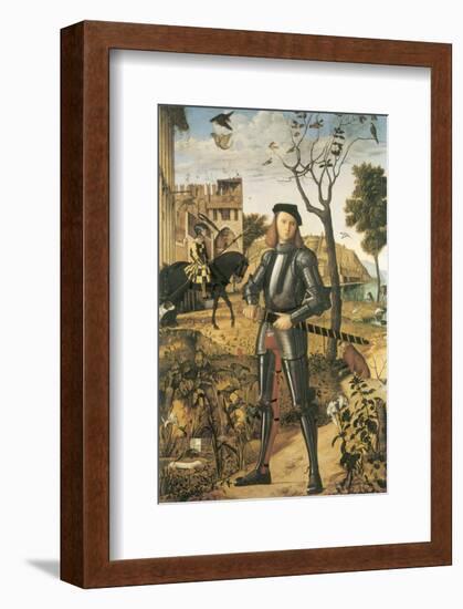 Young Knight In A Landscape: Francesco della Rovere-Vittore Carpaccio-Framed Premium Giclee Print