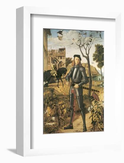 Young Knight In A Landscape: Francesco della Rovere-Vittore Carpaccio-Framed Premium Giclee Print