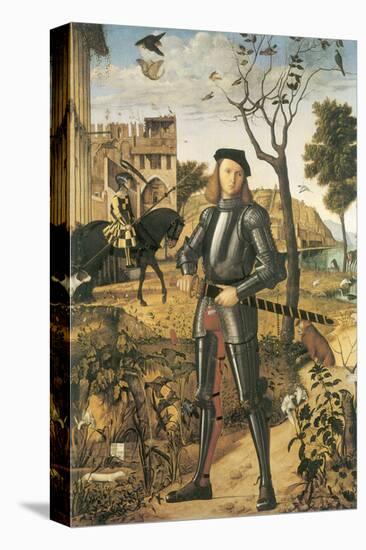 Young Knight In A Landscape: Francesco della Rovere-Vittore Carpaccio-Stretched Canvas