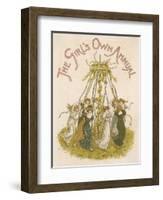 Young Ladies Dancing Around the Maypole-Kate Greenaway-Framed Art Print