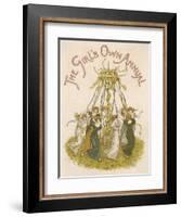 Young Ladies Dancing Around the Maypole-Kate Greenaway-Framed Art Print