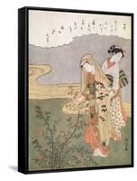 Young Lady and Maid, C1745-1770-Suzuki Harunobu-Framed Stretched Canvas