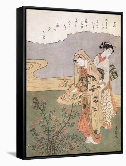 Young Lady and Maid, C1745-1770-Suzuki Harunobu-Framed Stretched Canvas
