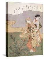 Young Lady and Maid, C1745-1770-Suzuki Harunobu-Stretched Canvas