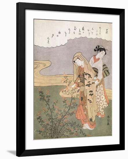 Young Lady and Maid, C1745-1770-Suzuki Harunobu-Framed Giclee Print