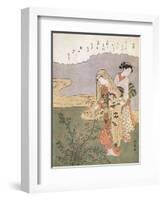 Young Lady and Maid, C1745-1770-Suzuki Harunobu-Framed Giclee Print