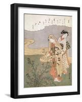 Young Lady and Maid, C1745-1770-Suzuki Harunobu-Framed Giclee Print