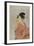 Young Lady Blowing on a Poppin-Kitagawa Utamaro-Framed Art Print