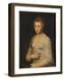 Young Lady Holding a Mirror-French School-Framed Giclee Print