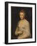 Young Lady Holding a Mirror-French School-Framed Giclee Print