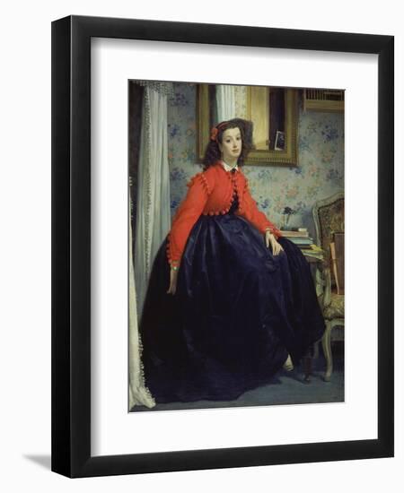 Young Lady in a Red Jacket, 1864-James Tissot-Framed Premium Giclee Print