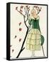 Young Lady in Dress by Paul Poiret-null-Framed Stretched Canvas