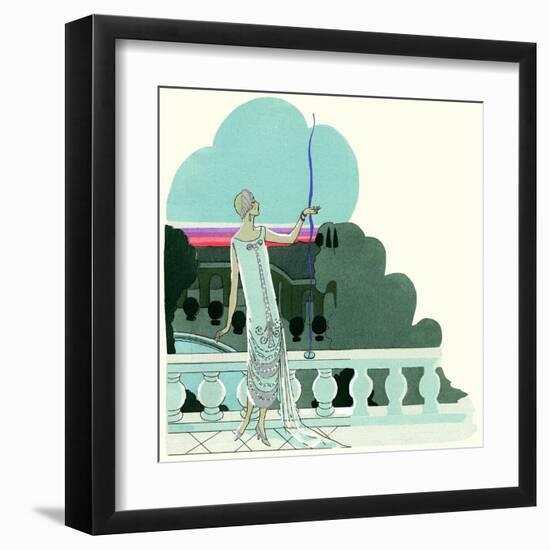 Young Lady in Evening Dress by Beer-null-Framed Art Print