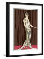 Young Lady in Evening Dress by Jeanne Lanvin-null-Framed Art Print