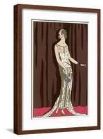 Young Lady in Evening Dress by Jeanne Lanvin-null-Framed Art Print