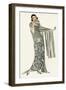 Young Lady in Evening Gown by Paul Poiret-null-Framed Art Print