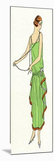 Young Lady in Green Theatre Dress by Beer-null-Mounted Art Print