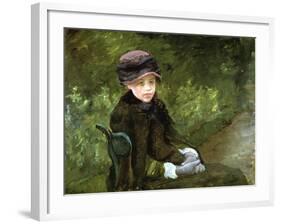 Young Lady in the Park, C1880-Mary Cassatt-Framed Giclee Print