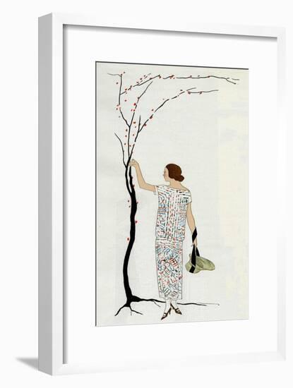 Young Lady in Tubular Dress by Molyneux-null-Framed Art Print