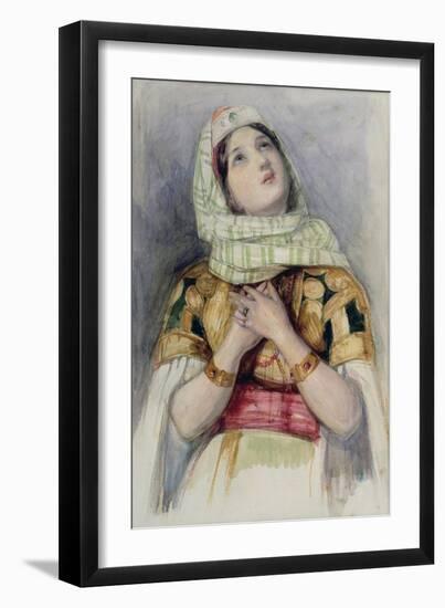 Young Lady in Turkish Dress-John Frederick Lewis-Framed Giclee Print