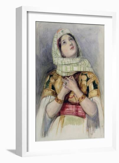 Young Lady in Turkish Dress-John Frederick Lewis-Framed Giclee Print