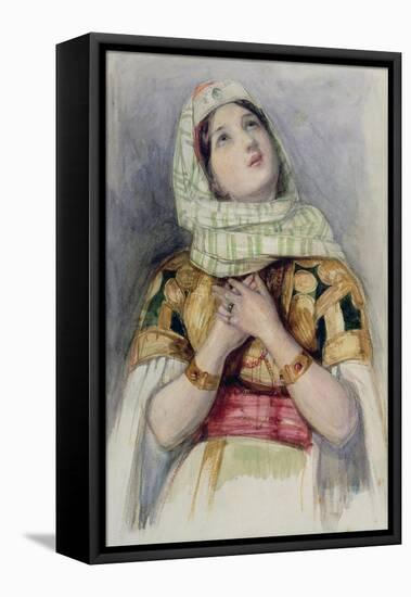 Young Lady in Turkish Dress-John Frederick Lewis-Framed Stretched Canvas