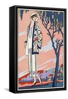 Young Lady Out Walking in an Outfit by Jean Patou-null-Framed Stretched Canvas