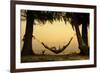 Young Lady Reading the Book in the Hammock on Tropical Beach at Sunset-Dudarev Mikhail-Framed Photographic Print