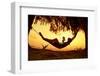 Young Lady Reading the Book in the Hammock on Tropical Beach at Sunset-Dudarev Mikhail-Framed Photographic Print