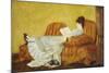 Young Lady Reading-Mary Cassatt-Mounted Giclee Print