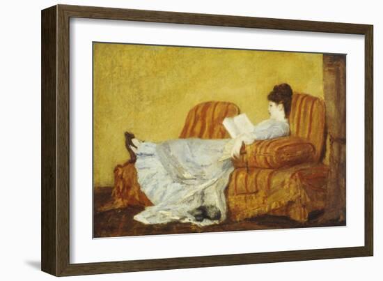 Young Lady Reading-Mary Cassatt-Framed Giclee Print