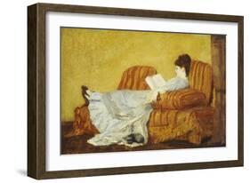 Young Lady Reading-Mary Cassatt-Framed Giclee Print