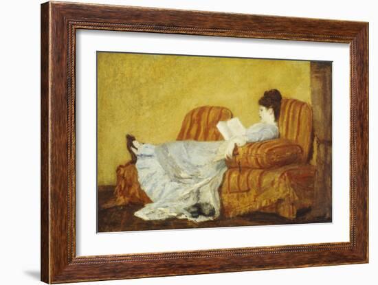 Young Lady Reading-Mary Cassatt-Framed Giclee Print